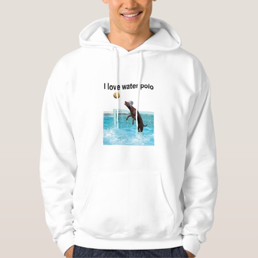 Ik hou van waterpolo hoodie (Voorkant)