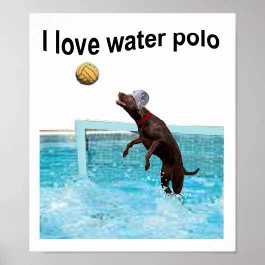 Ik hou van waterpolo poster (Voorkant)