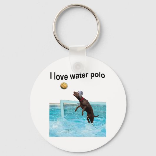 Ik hou van waterpolo sleutelhanger (Voorkant)