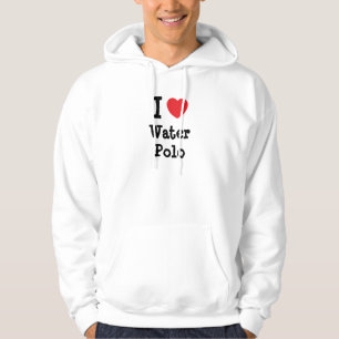 Ik hou van waterpolohart, op maat gemaakt hoodie