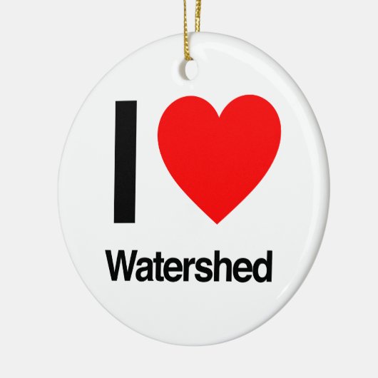 ik hou van waterscheiding keramisch ornament (Links)