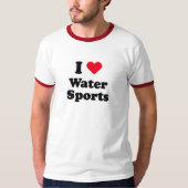 Ik hou van watersport t-shirt (Voorkant)