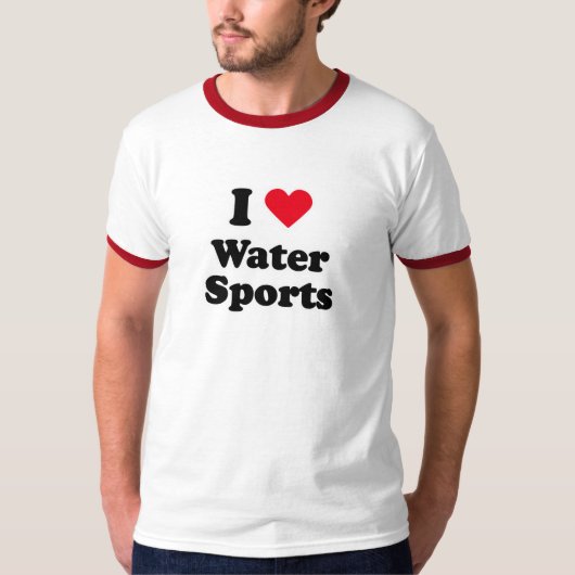Ik hou van watersport t-shirt (Voorkant)