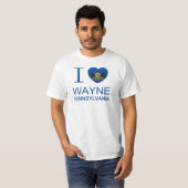 Ik hou van Wayne, PA T-shirt (Voorkant volledig)