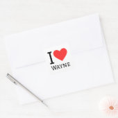 Ik hou van wayne vierkante sticker (Envelop)