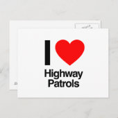 ik hou van wegpatrouilles briefkaart (Voorkant / Achterkant)