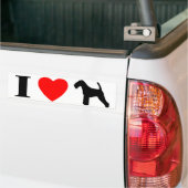 Ik hou van Welsh Terriers Bumpersticker (Op Truck)
