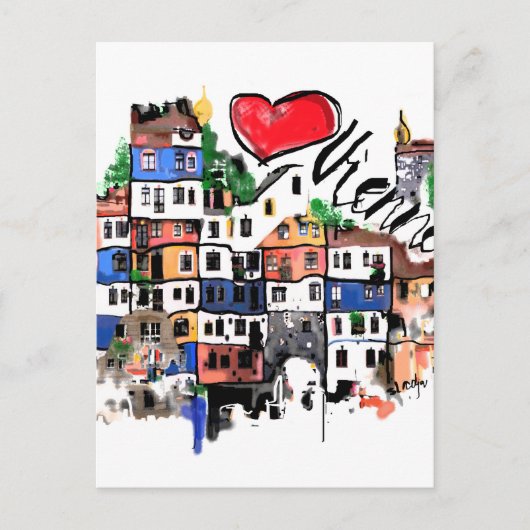 Ik hou van Wenen Briefkaart (Voorkant)