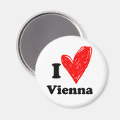 Ik hou van Wenen Magneet (Voorkant / Achterkant)