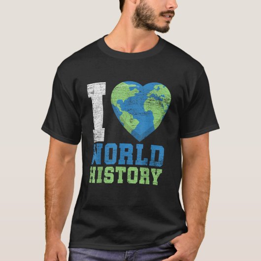 Ik hou van wereldgeschiedenis t-shirt (Voorkant)