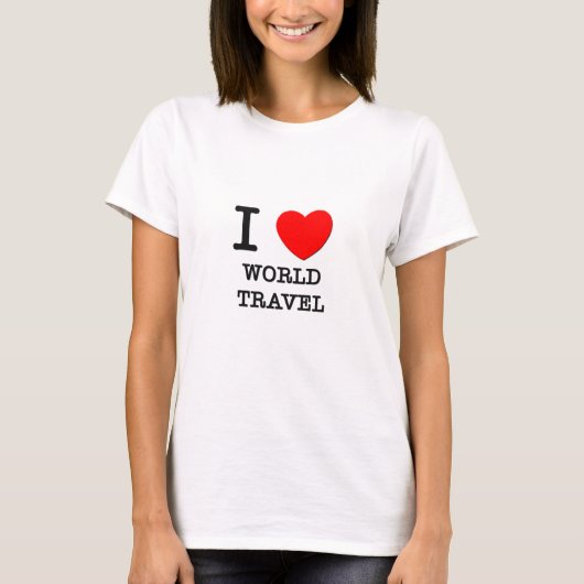 Ik hou van wereldreizen t-shirt (Voorkant)