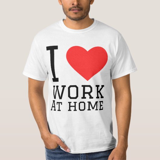 Ik hou van werken thuis t-shirt (Voorkant)