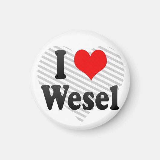 Ik hou van Wesel, Duitsland. Ich Liebe Wesel, Duit Magneet (Voorkant)