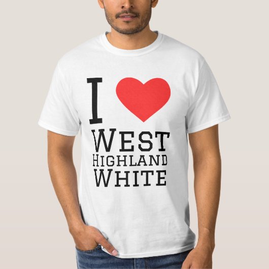 Ik hou van West Highland White T-shirt (Voorkant)