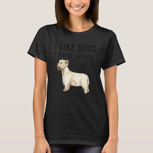 Ik hou van West Highland White Terrier honden en m T-shirt (Voorkant)