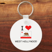 Ik hou van WEST HOLLYWOOD California Sleutelhanger (Voorkant)