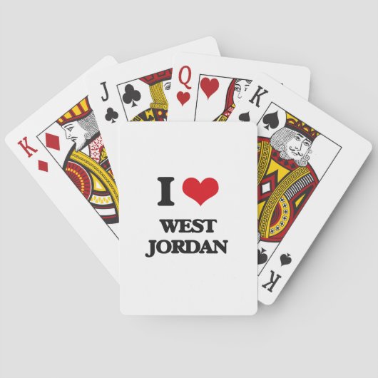 Ik hou van West Jordan Pokerkaarten (Achterkant)