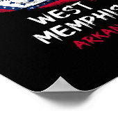 Ik hou van West Memphis Arkansas Splatter Trip Vak Poster (Hoek)
