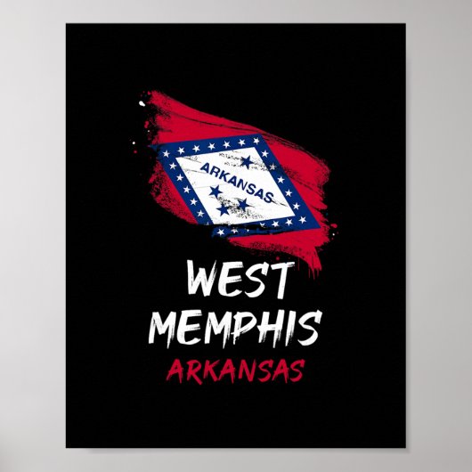 Ik hou van West Memphis Arkansas Splatter Trip Vak Poster (Voorkant)
