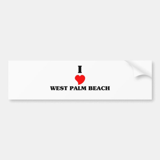 Ik hou van West Palm Beach Bumpersticker (Voorkant)