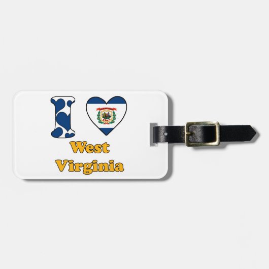 Ik hou van West Virginia Bagagelabel (Voorkant horizontaal)