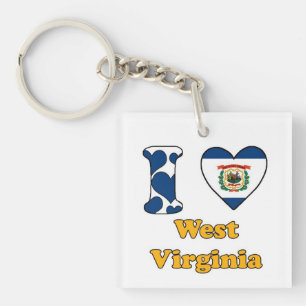 Ik hou van West Virginia Sleutelhanger