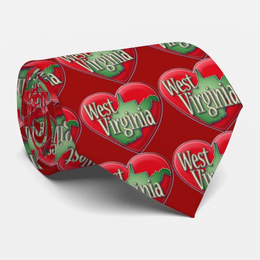Ik hou van West Virginia Stropdas (Opgerold)