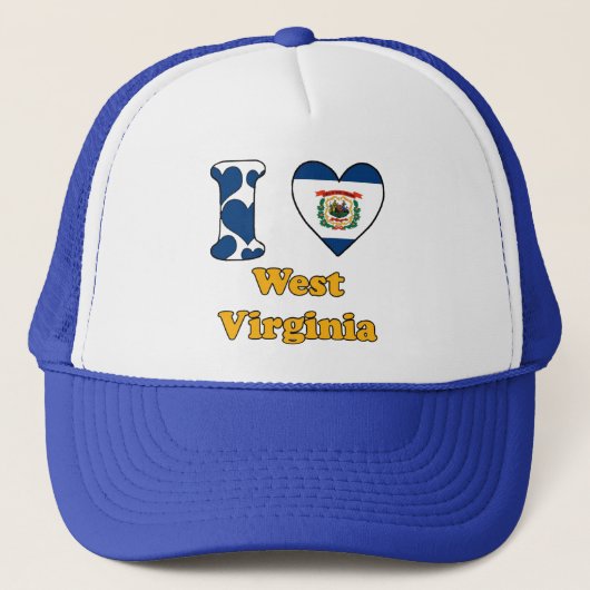 Ik hou van West Virginia Trucker Pet (Voorkant)