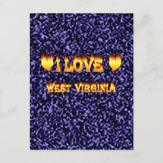 Ik hou van West-virginia vuur en vlammen Briefkaart