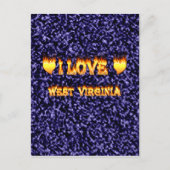 Ik hou van West-virginia vuur en vlammen Briefkaart (Voorkant)