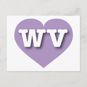 Ik hou van West Virginia - WV Lavender Heart Briefkaart