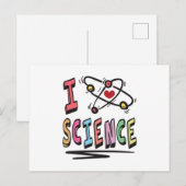 Ik hou van Wetenschap Briefkaart (Voorkant / Achterkant)
