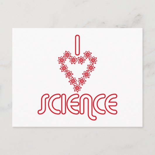 Ik hou van wetenschap briefkaart (Voorkant)