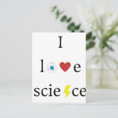 Ik hou van wetenschap briefkaart (Staand voorkant)