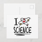 Ik hou van Wetenschap Briefkaart (Voorkant / Achterkant)