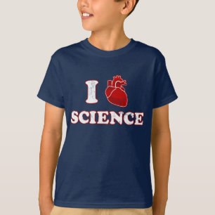 ik hou van wetenschap / i hartwetenschap / anatomi t-shirt