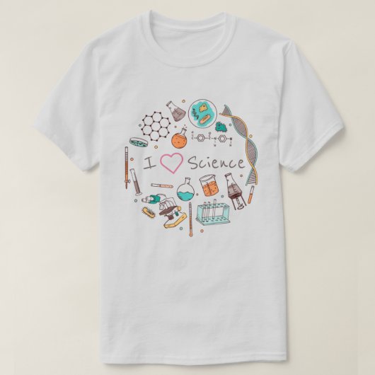 Ik hou van Wetenschap T-shirt (Design voorkant)