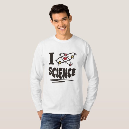 Ik hou van Wetenschap T-shirt (Voorkant volledig)