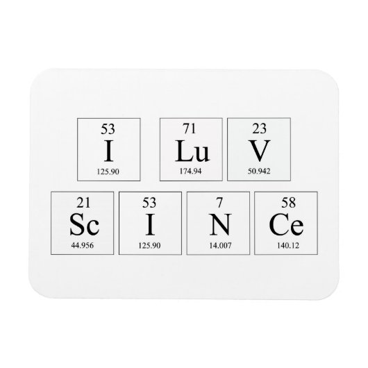 Ik hou van wetenschapsmagneet magneet (Horizontaal)