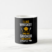 Ik hou van Whiskey My Smoker 3 People Funny BBQ Koffiemok (Center)