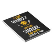 Ik hou van Whiskey My Smoker 3 People Funny BBQ Notitieblok (Schuin)