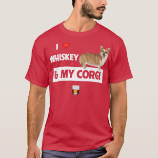 Ik hou van whisky en mijn Corgi mam papa Drink S T-shirt
