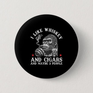 Ik hou van whisky en sigaren en misschien wel van  ronde button 5,7 cm