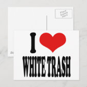 Ik hou van White Trash Briefkaart (Voorkant / Achterkant)
