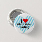 Ik hou van White Water Rafting Ronde Button 3,2 Cm (Voorkant /achterkant)