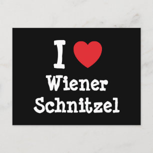 Ik hou van Wiener Schnitzel hart T-Shirt Briefkaart
