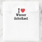 Ik hou van Wiener Schnitzel hart T-Shirt Ronde Sticker (Tas)