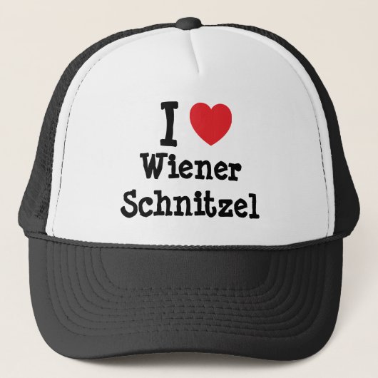 Ik hou van Wiener Schnitzel hart T-Shirt Trucker Pet (Voorkant)