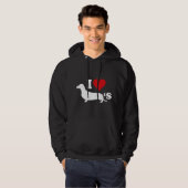 Ik hou van Wieners Hoodie (Voorkant volledig)