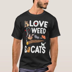 Ik Hou Van Wiet En Katten Hartjes Gelukkige Dag Vo T-shirt